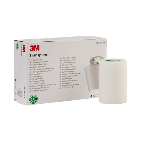 3M Transpore Plastic Medical Tape, 3in x 10 Yard, Transparent, 40PK 1527-3